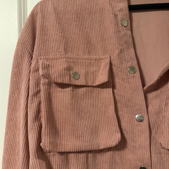 PrettyLittleThing Blush Corduroy Shirt - Picture 2 of 4